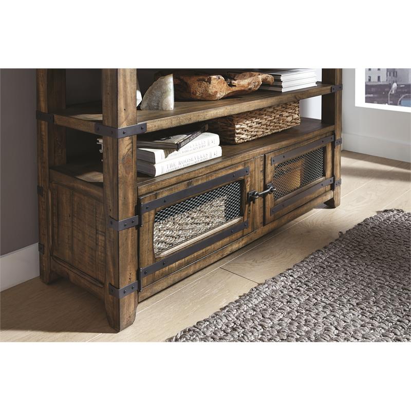 Bowery Hill Farmhouse Wood Brown Finish Rectangular Sofa Table