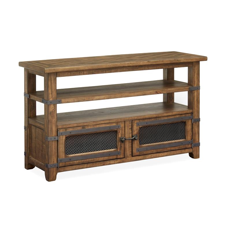 Bowery Hill Farmhouse Wood Brown Finish Rectangular Sofa Table