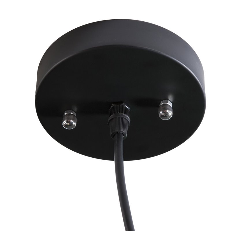 Bowery Hill Modern Industrial Bell Pendant Lamp in Black Finish