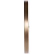 Bowery Hill Modern Engineered Wood Round Gold Frame Wall Clock