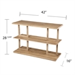 Bowery Hill Modern Geometric Console Table in Natural Finish