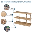 Bowery Hill Modern Geometric Console Table in Natural Finish