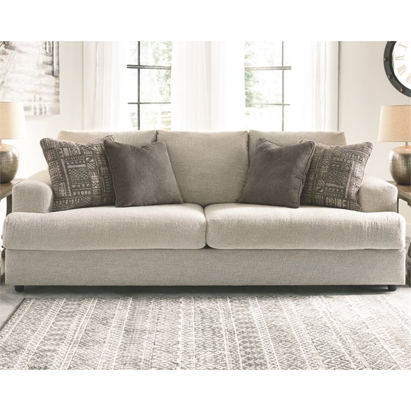 Bowery Hill Modern / Contemporary Fabric Sofa in Beige Finish