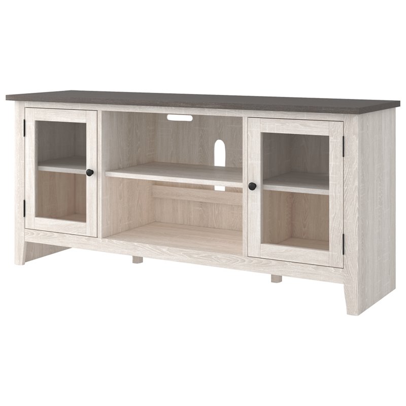 Bowery Hill Modern / Contemporary Glass White Finish 60