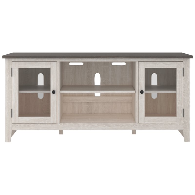 Bowery Hill Modern / Contemporary Glass White Finish 60