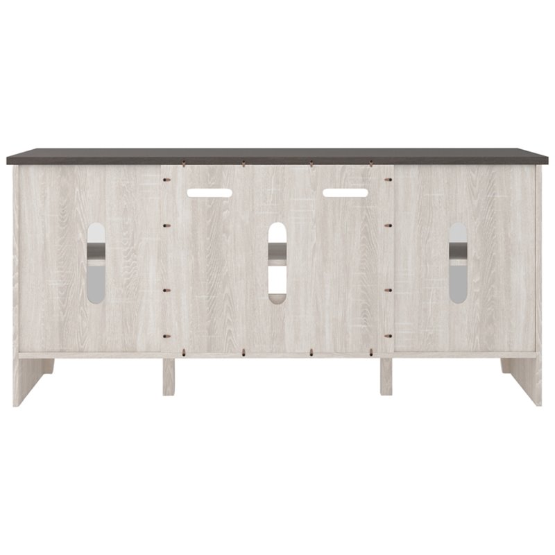 Bowery Hill Modern / Contemporary Glass White Finish 60