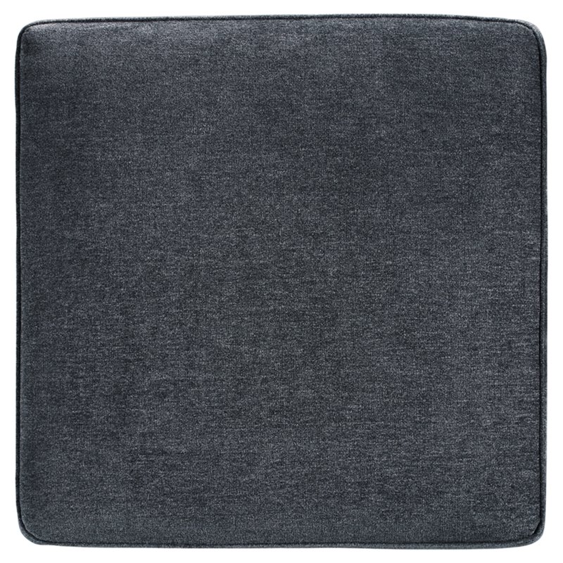 Bowery Hill Contemporary Fabric Gray Oversized Accent Ottoman
