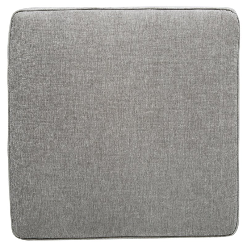 Bowery Hill Polyester Gray Ottoman Square 36