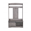 Bowery Hill Transitional Hall Tree and Shoe Bench in Gray Finish