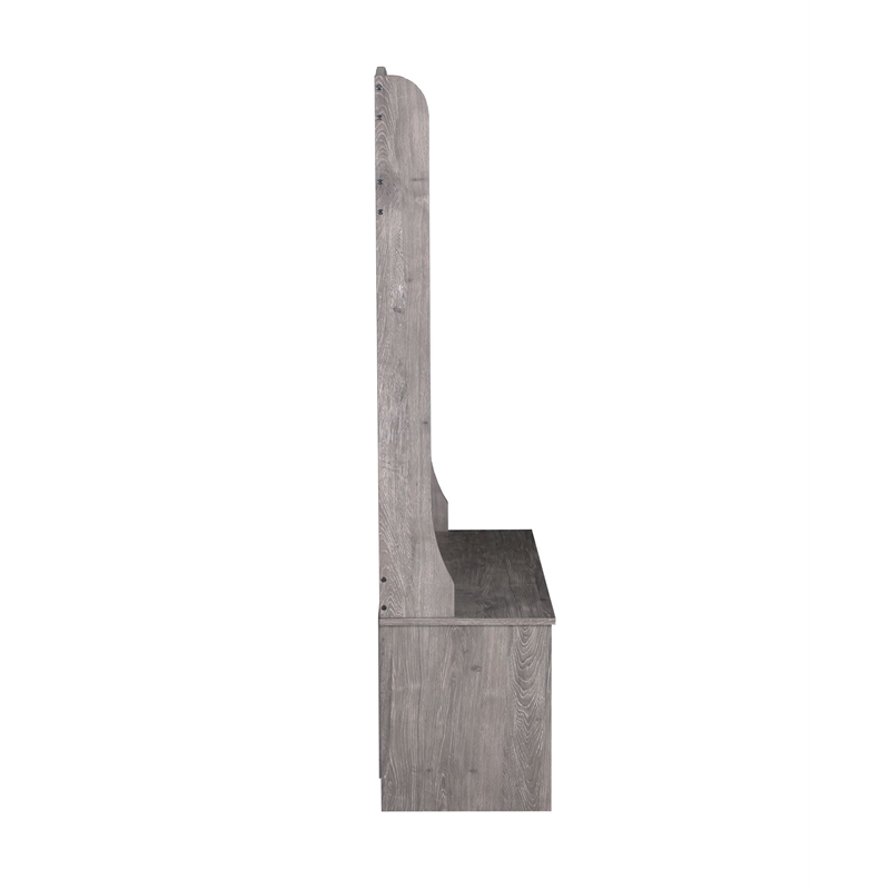 Bowery Hill Transitional Hall Tree and Shoe Bench in Gray Finish