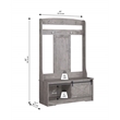 Bowery Hill Transitional Hall Tree and Shoe Bench in Gray Finish