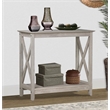 Bowery Hill Modern Farmhouse Console Table in Washed Gray Finish