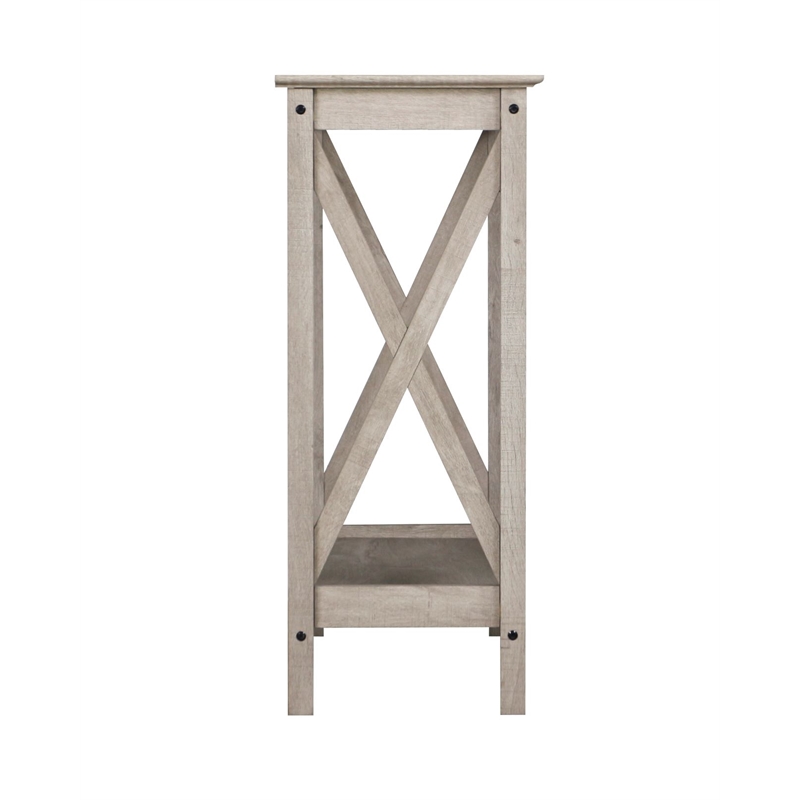 Bowery Hill Modern Farmhouse Console Table in Washed Gray Finish