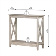 Bowery Hill Modern Farmhouse Console Table in Washed Gray Finish