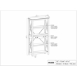 Bowery Hill Engineered Wood Four-Shelf Bookcase in Washed Gray