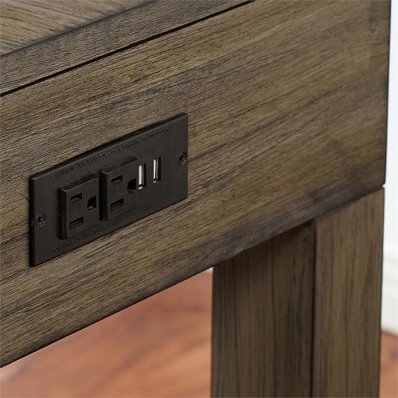 Bowery Hill 4-Piece Light Walnut Wood Counter Height Dining Set