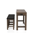 Bowery Hill 4-Piece Light Walnut Wood Counter Height Dining Set