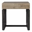 Bowery Hill Modern Engineered Wood End Table in Natural-Black