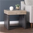 Bowery Hill Modern Engineered Wood End Table in Natural-Black