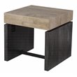Bowery Hill Modern Engineered Wood End Table in Natural-Black