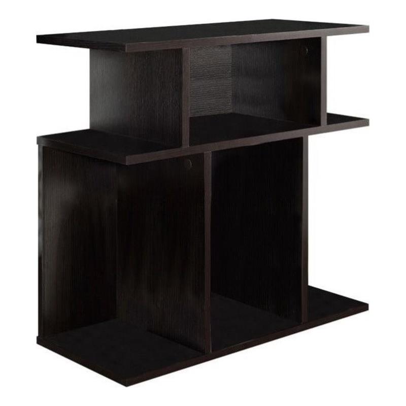Bowery Hill Accent Table Side End Nightstand Lamp Living Room Laminate Brown