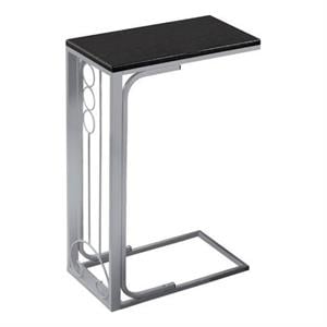 Bowery Hill Accent Table C-shaped End Side Snack Living Room Bedroom Metal Black