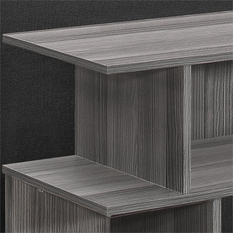Bowery Hill Accent Table Side End Nightstand Lamp Living Room Laminate Gray