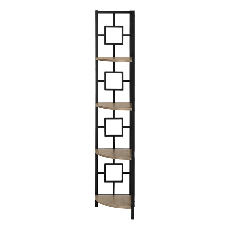 Bowery Hill Bookshelf Etagere Corner 4 Tier 62
