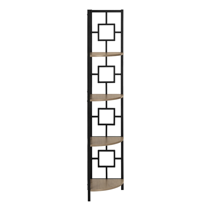Bowery Hill Bookshelf Etagere Corner 4 Tier 62