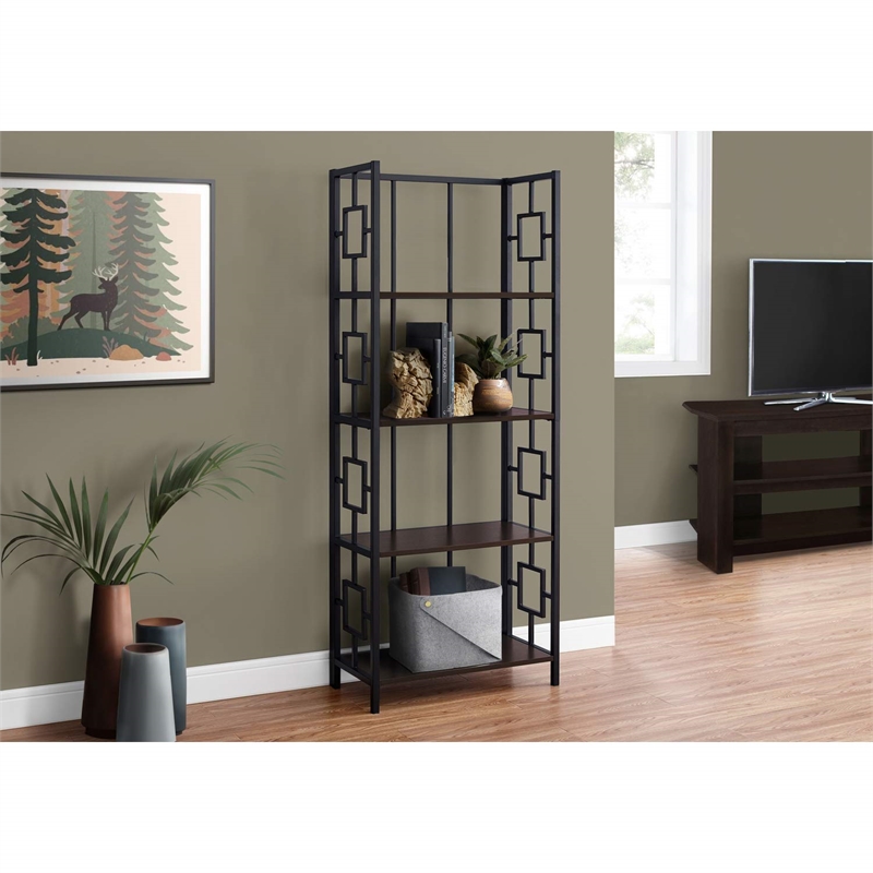 Bowery Hill Bookshelf Etagere Corner 4 Tier 62