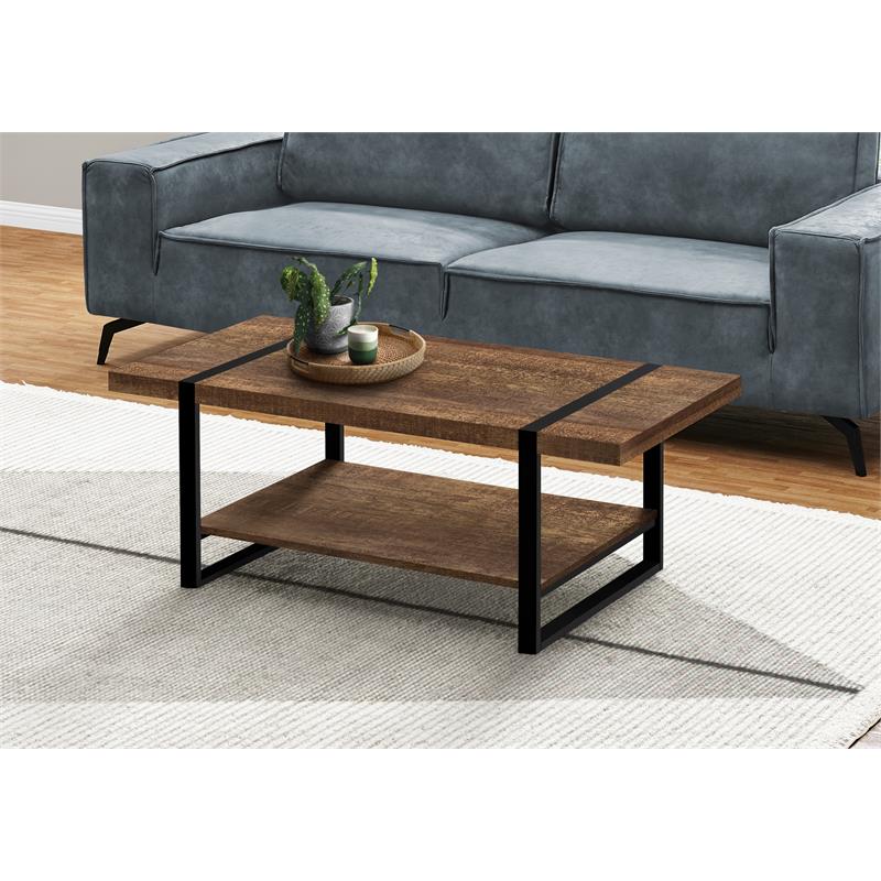 Bowery Hill Coffee Table Accent Cocktail Rectangular Living Room Metal Brown
