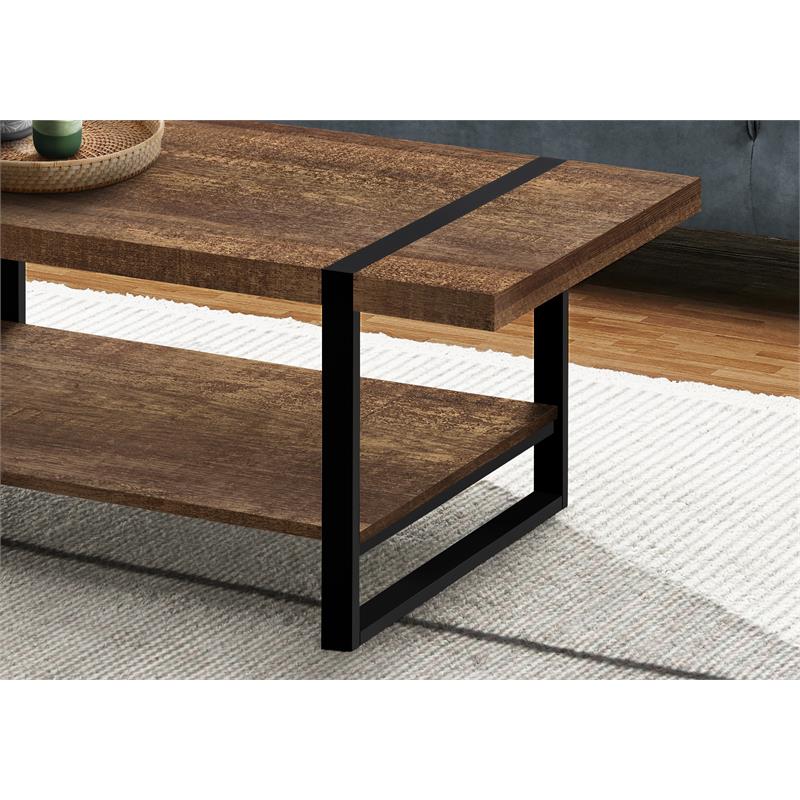 Bowery Hill Coffee Table Accent Cocktail Rectangular Living Room Metal Brown