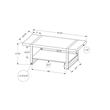 Bowery Hill Coffee Table Accent Cocktail Rectangular Living Room Metal Brown