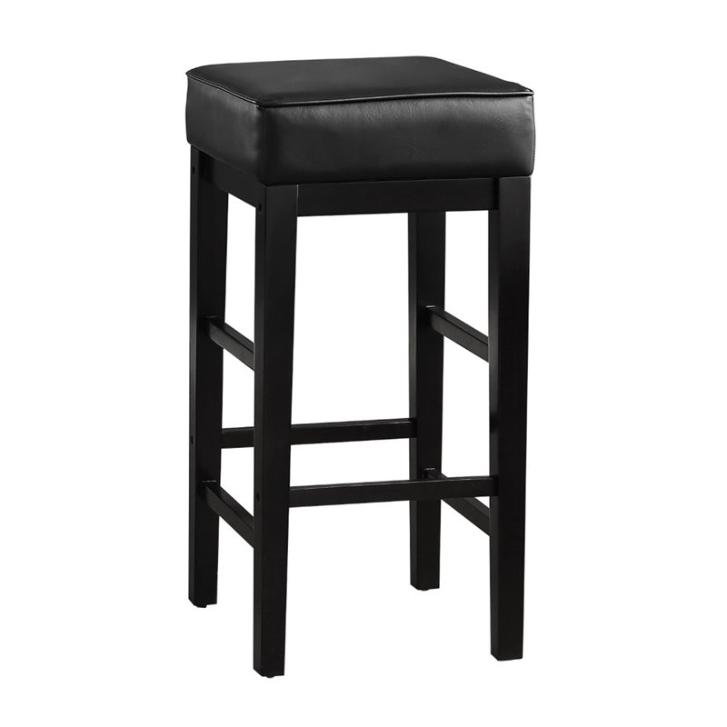 Bowery Hill Faux Leather Espresso Bar Stool Square 29
