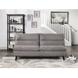 Bowery Hill Upholstered Click Clack Convertible Sofa in Brown