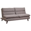 Bowery Hill Upholstered Click Clack Convertible Sofa in Brown