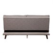 Bowery Hill Upholstered Click Clack Convertible Sofa in Brown