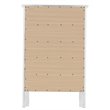 Bowery Hill Engineered Wood Transitional 5 Drawer Chest in White