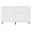 Bowery Hill Engineered Wood Transitional 6 Drawer Dresser in White