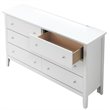 Bowery Hill Engineered Wood Transitional 6 Drawer Dresser in White