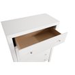 Bowery Hill Engineered Wood Transitional 5 Drawer Chest in White