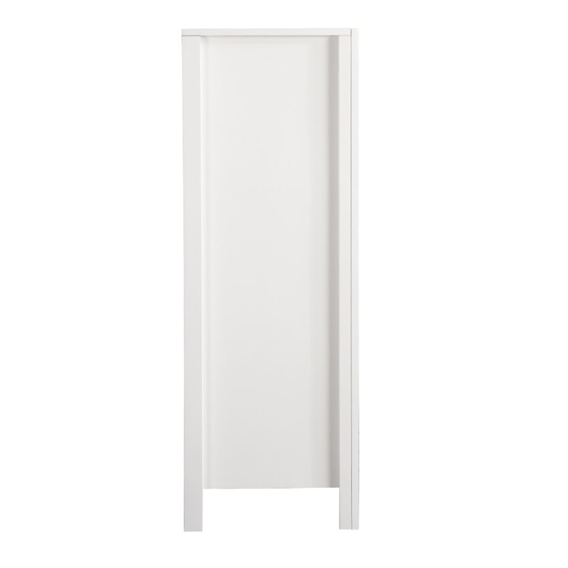 Bowery Hill Engineered Wood Transitional 5 Drawer Chest in White