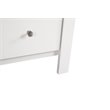 Bowery Hill Engineered Wood Transitional 5 Drawer Chest in White