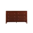Bowery Hill Engineered Wood Transitional 6 Drawer Dresser in Cherry