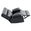 Bowery Hill Contemporary Faux Leather Rocker Recliner in Black