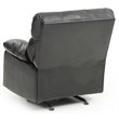 Bowery Hill Contemporary Faux Leather Rocker Recliner in Black