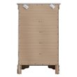 Bowery Hill Engineered Wood Transitional 5 Drawer Chest in Silver Champagne