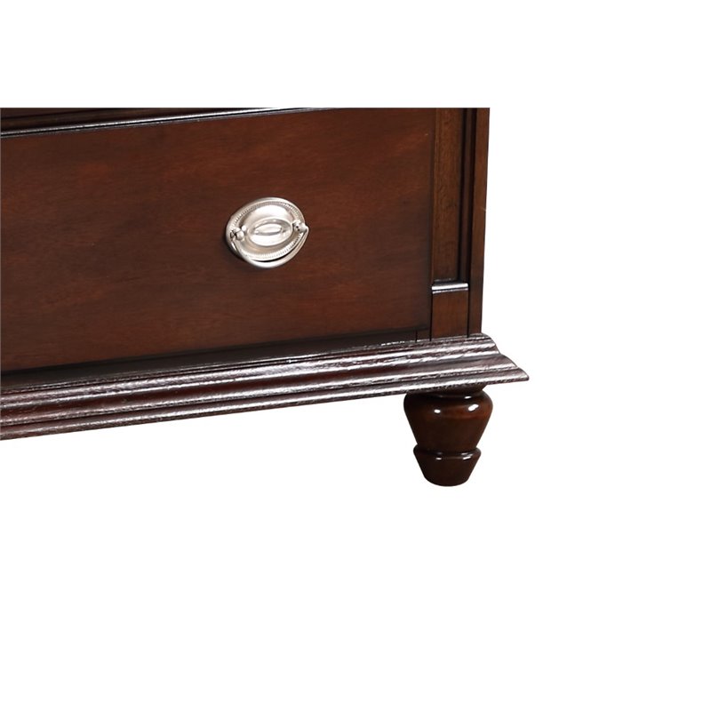 Bowery Hill Engineered Wood Traditional 6 Drawer Dresser in Cappuccino