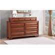 Bowery Hill Engineered Wood Transitional 10 Drawer Dresser in Oak