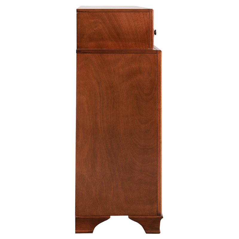 Bowery Hill Engineered Wood Transitional 10 Drawer Dresser in Oak